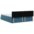 vidaXL Ottoman posteľ s matracom a LED Tmavo modrá 180 x 200 cm Zamat