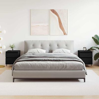vidaXL Nočné stolíky 2 ks čierne 40x35x50 cm kompozitné drevo