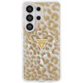 Puzdro Guess IML Leopard Print Triangle MagSafe pre Samsung Galaxy S26 Ultra hnedé