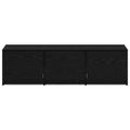 vidaXL TV skriňa s LED Čierny Dub 140 x 34 x 40 cm Konštruované drevo