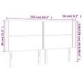 vidaXL Čelo postele s LED zelené 163x16x118/128 cm látka