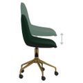 3086108 vidaXL Swivel Dining Chairs 6 pcs Dark Green Velvet(3x333498)