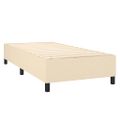 vidaXL Posteľný rám boxsping s matracom krémový 80x200 cm látka