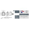 Zásuvka vstavaná 13954F IP54/250V/16A s ochranným kolíkom, modrá