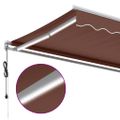 vidaXL Automaticky zaťahovacia markíza s LED hnedá 600x350 cm