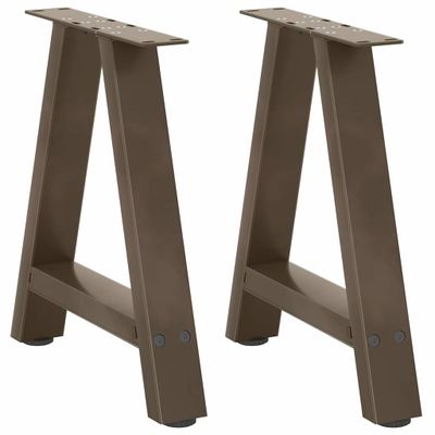 vidaXL Nohy konferenčného stolíka v tvare A, 2 ks, 50 x (42-43) cm, oceľ