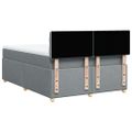 vidaXL Boxspring posteľ s matracom bledosivý 140x190 cm látka