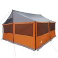 vidaXL Rodinný stan so strechou Šedá a oranžová 450 x 400 x 265 cm