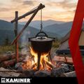 Litinový kotlík smaltovaný 10 l so stojanom Kaminer 27376 Litinový kotlík smaltovaný 10 l se stojanem Kaminer 27376