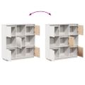 vidaXL Vysoká skrinka biela 110,5x35x117 cm masívna borovica