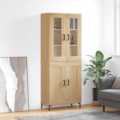 vidaXL Vysoká skrinka dub sonoma 69,5x34x180 cm spracované drevo
