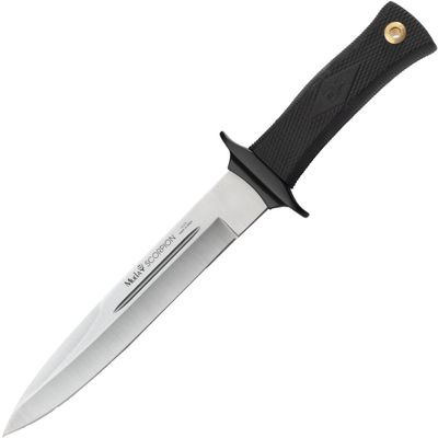 Muela SCORPION-19W bojový taktický nôž 19 cm, čierna, guma, kožené puzdro