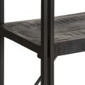 vidaXL Knižnica s 5 policami čierna 140x30x180 cm mangovníkový masív