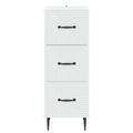 vidaXL Zásuvkový kabinet Biela 33 x 34,5 x 89,5 cm Kompozitné drevo