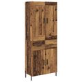 vidaXL Highboard 2 ks Staré drevo 69,5 x 34 x 180 cm Kompozitné drevo