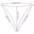 vidaXL Tieniaca plachta 160 g/m² červená 4x4x4 m HDPE