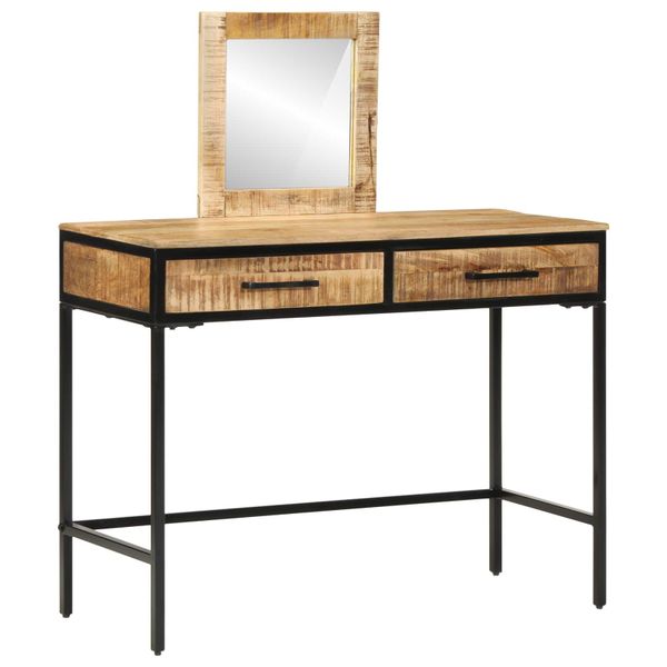 vidaXL Toaletný stolík Hnedá 100 x 40 x 120 cm Mangový masív