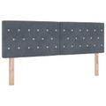 vidaXL Posteľ s boxspringom a matracom a LED Tmavosivá 140 x 190 cm