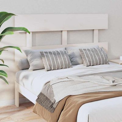 vidaXL Čelo postele biele 124x3x81 cm masívna borovica