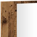 vidaXL LED zrkadlová skrinka staré drevo 90x12x45 cm kompozitné drevo