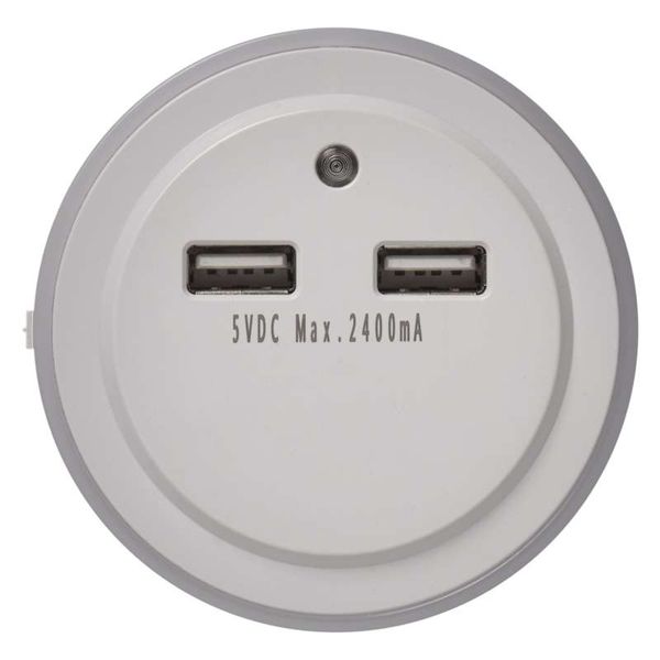 LED nočné svetlo EMOS P3313 do zásuvky s 2× USB