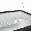 vidaXL Závesný ostrovný digestor s dotykovým senzorom LCD 37 cm práškovaná oceľ