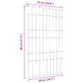 vidaXL Sada plotu pre rybník 8 ks 50 x 80 cm Oceľ Zelená