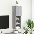 vidaXL TV skrinka s LED svetlami sivá sonoma 30,5x30x102 cm