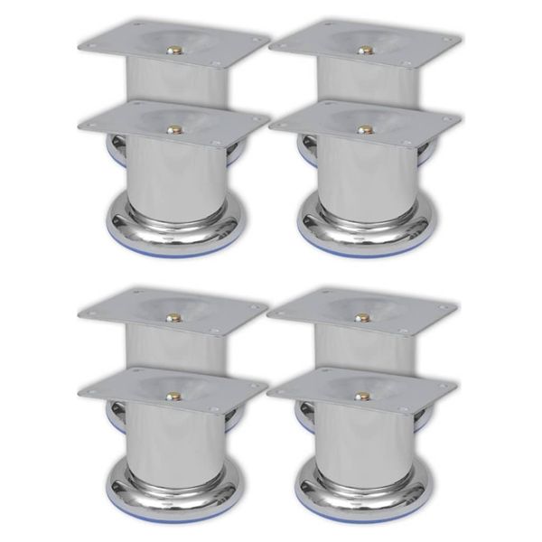vidaXL Nohy na pohovku 8 ks okrúhle 60 mm chrómové