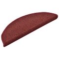 vidaXL Schodové rohože 30 ks 56x17x3 cm bordové polkruhové