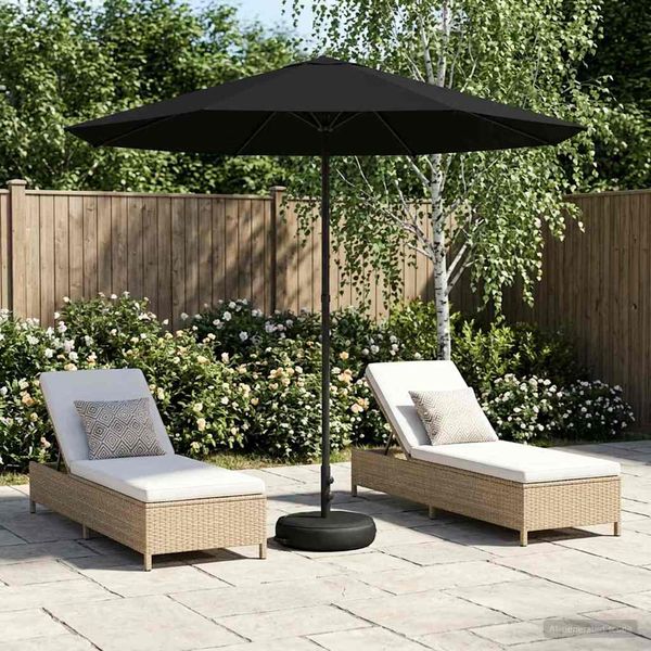 vidaXL Záhradný slnečník s podstavcom 230 x 230 cm Polyester