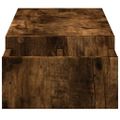 vidaXL Stojan na monitor s policou dymový dub 100x27x15 cm komp. drevo