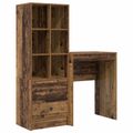vidaXL Stôl Staré drevo 105,5 x 34 x 127 cm 2 ks