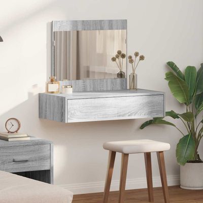 vidaXL Toaletný stolík Sivá 83 x 40 x 70 cm Kompozitné drevo