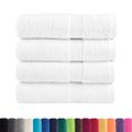 vidaXL Prémiové utierky na ruky SOLUND 4 ks biele 50x100 cm 600 g/m²
