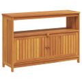 vidaXL Záhradný konzolový stolík 110x35x75 cm akáciové masívne drevo