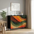 vidaXL Servírovacia skriňa BONN Čierny dub 102 x 33 x 76 cm