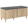 vidaXL Predsieňová lavica s vankúšom Sonoma dub 100 x 38 x 46 cm