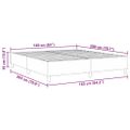 vidaXL Platformový rám postele Krémová 160 x 200 cm Kordúrová tkanina