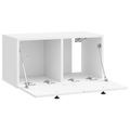 vidaXL Nástenná TV skrinka 59,5 x 31 x 30 cm Biela s vysokým leskom
