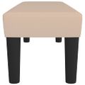 vidaXL Lavička kapučínová 100x30x30 cm umelá koža