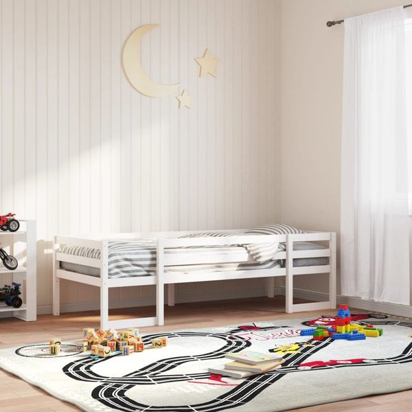 vidaXL Rám detskej postele biely 90x190 cm masívna borovica