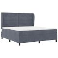 vidaXL Posteľ s pružinovým rámom Tmavo šedá 200 x 180 cm Zamat