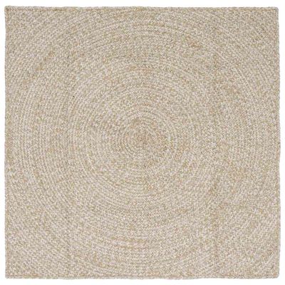 vidaXL Kusové koberce Prírodná a biela 120 x 120 cm Juta