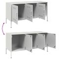 vidaXL TV skrinka biela 100,5x39x50,5 cm oceľ