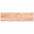 vidaXL Stolová doska bledohnedá 220x60x(2-4) cm ošetrený masívny dub