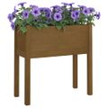 vidaXL Záhradné kvetináče 2 ks medovo-hnedé 70x31x70 cm borovicový masív