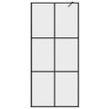 vidaXL Sprchová zástena z priehľadného ESG skla 90x195 cm čierna