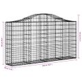 vidaXL Oblúkový gabionový kôš 200x30x100/120 cm pozinkované železo