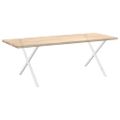 vidaXL Nohy k jedálenskému stolu v tvare X, 2 ks, biele, 90 x (72-73) cm, oceľové